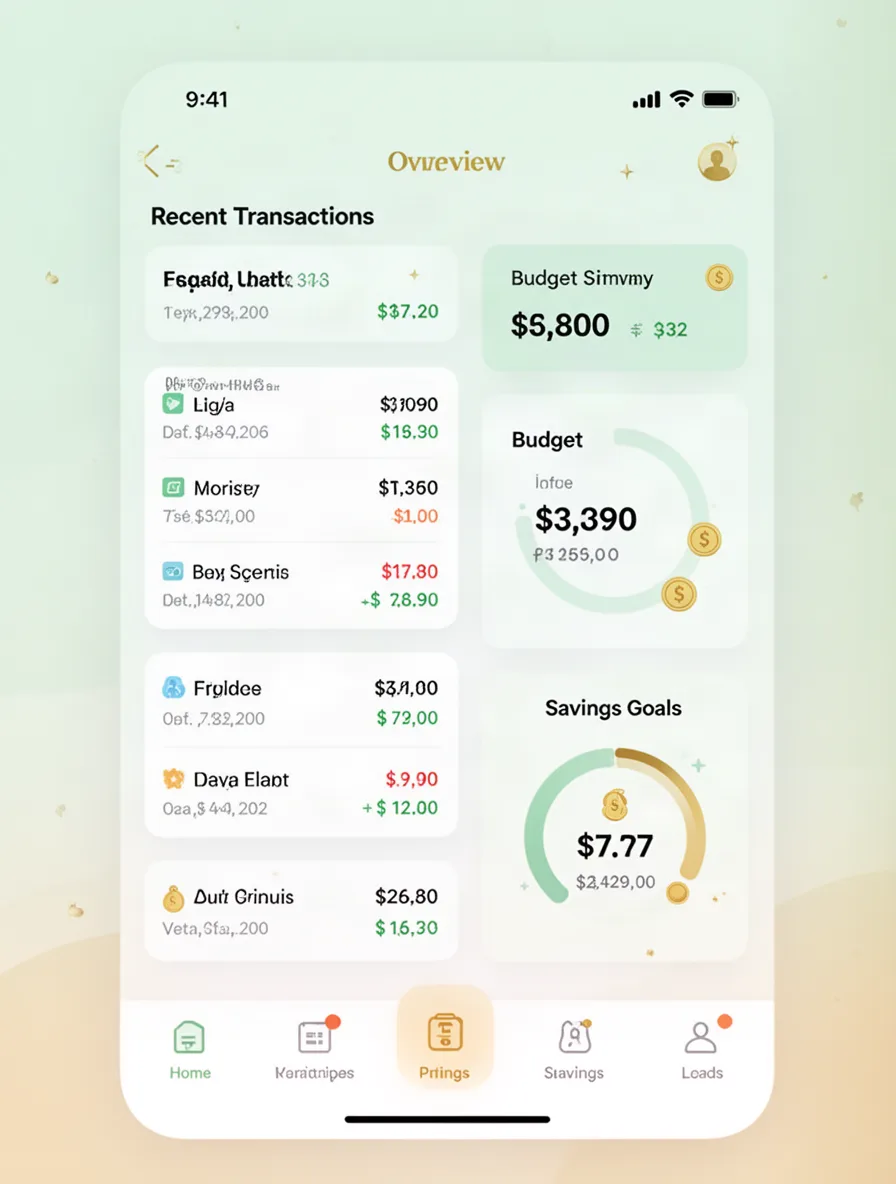 Personal Finance App Home